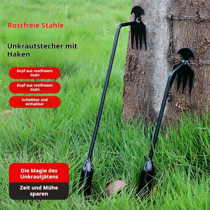 Unkrautzieher Lockerungsschaufel Unkrautvernichter Hacken Spezialwerkzeug Graben von Wildgemüse auch bewurzelt Multifunktionsschaufel Ziehen von Unkraut Unkrauthaken