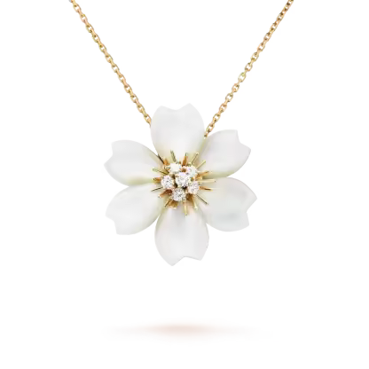 Rose de Noël clip pendant, small model