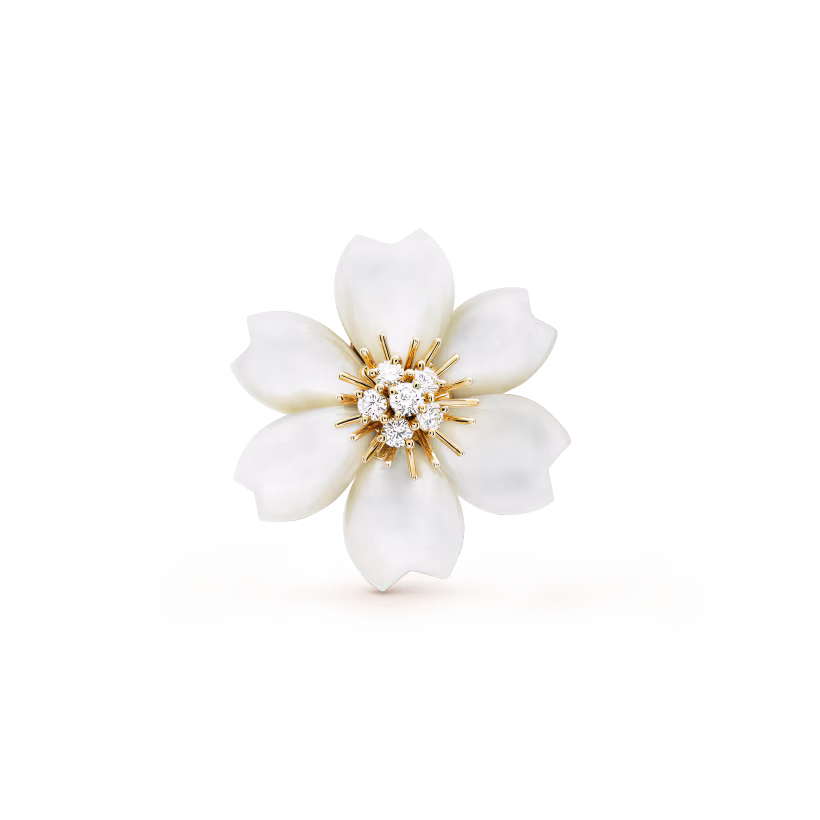 Rose de Noël clip pendant, small model