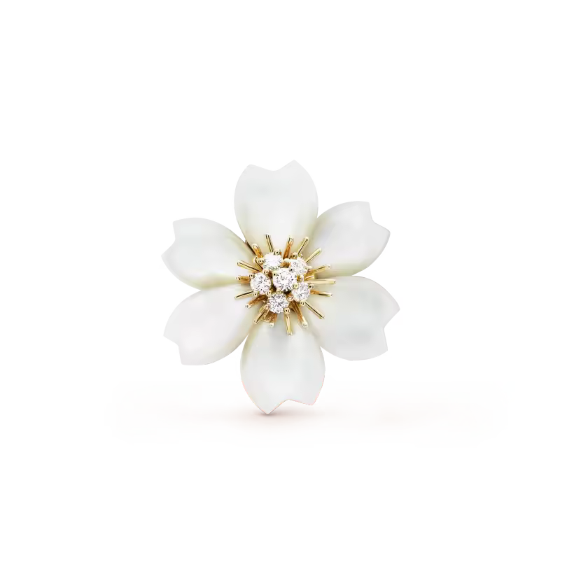 Rose de Noël clip pendant, small model