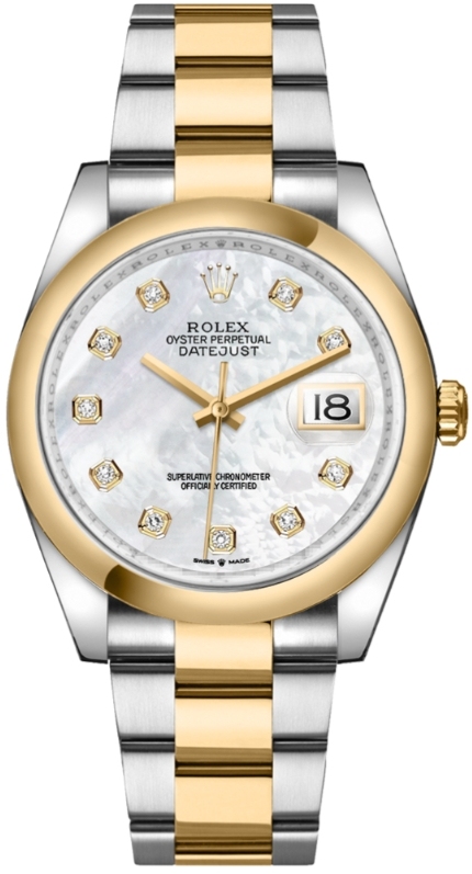 Datejust 36 Mother of Pearl Dial Diamonds Watch 126203-0024