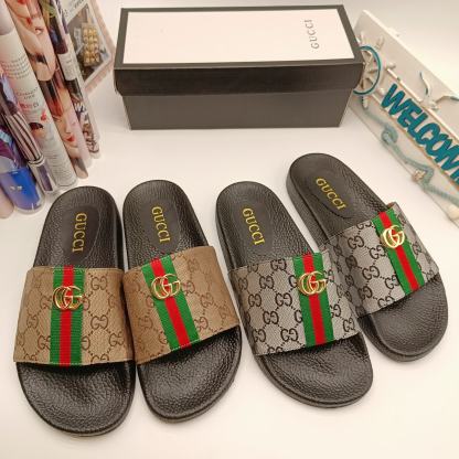 DOUBLE G Supreme Monogram Slide Sandals