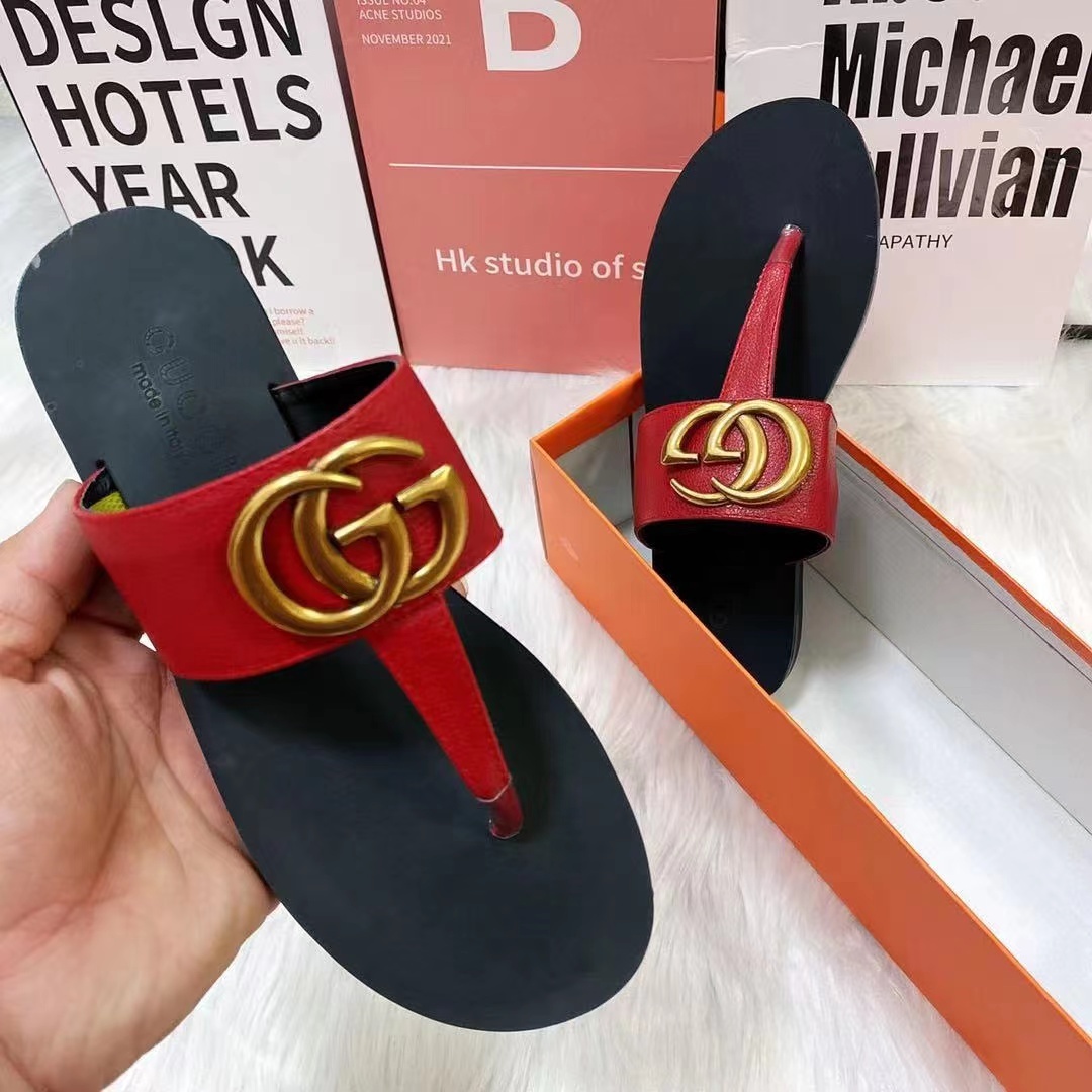 Double G Marmont Classic Leather Thong