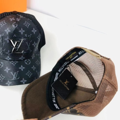 Monogram Leather Cap hat Snapback