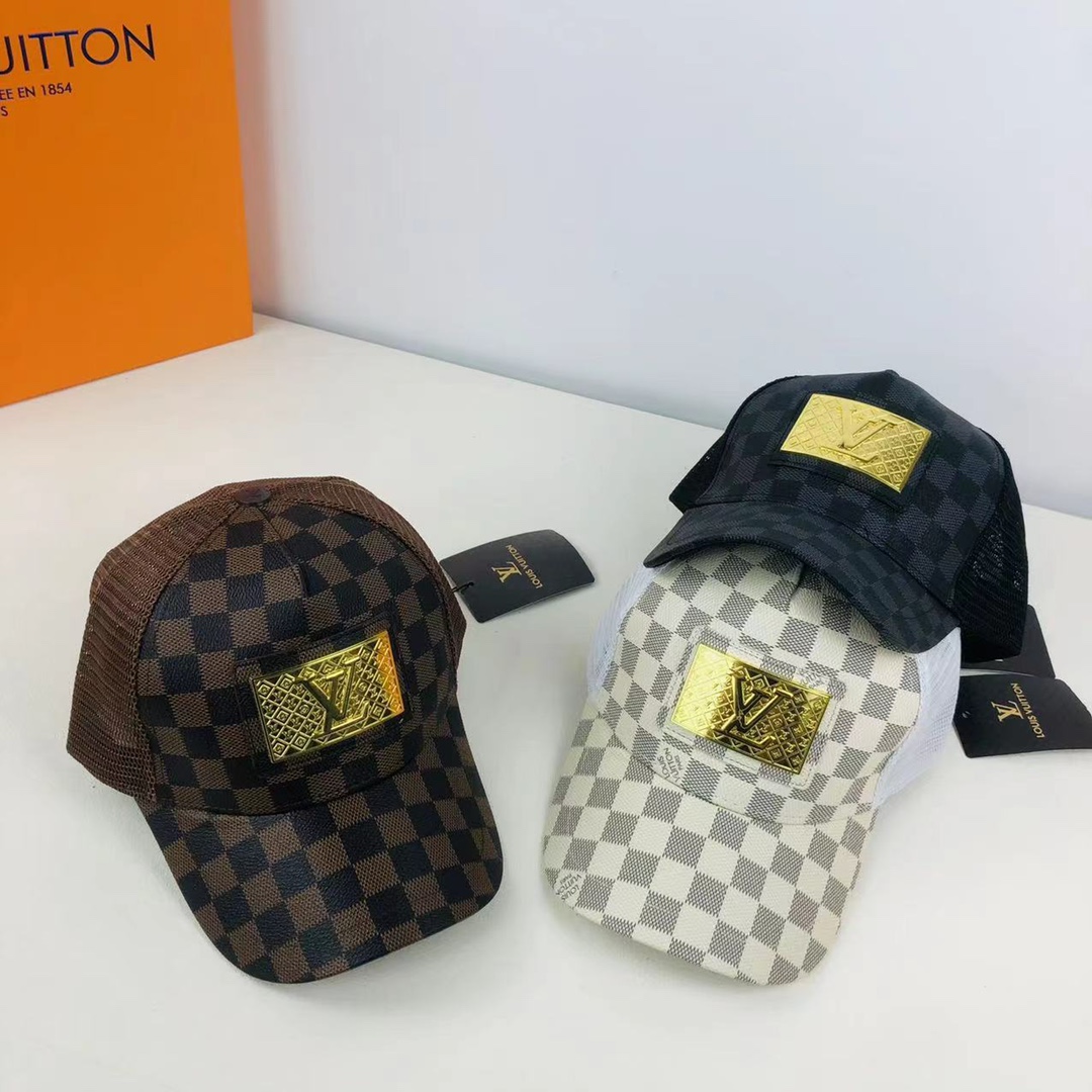 Metal LOGO Color Block Print Baseball Mesh Cap