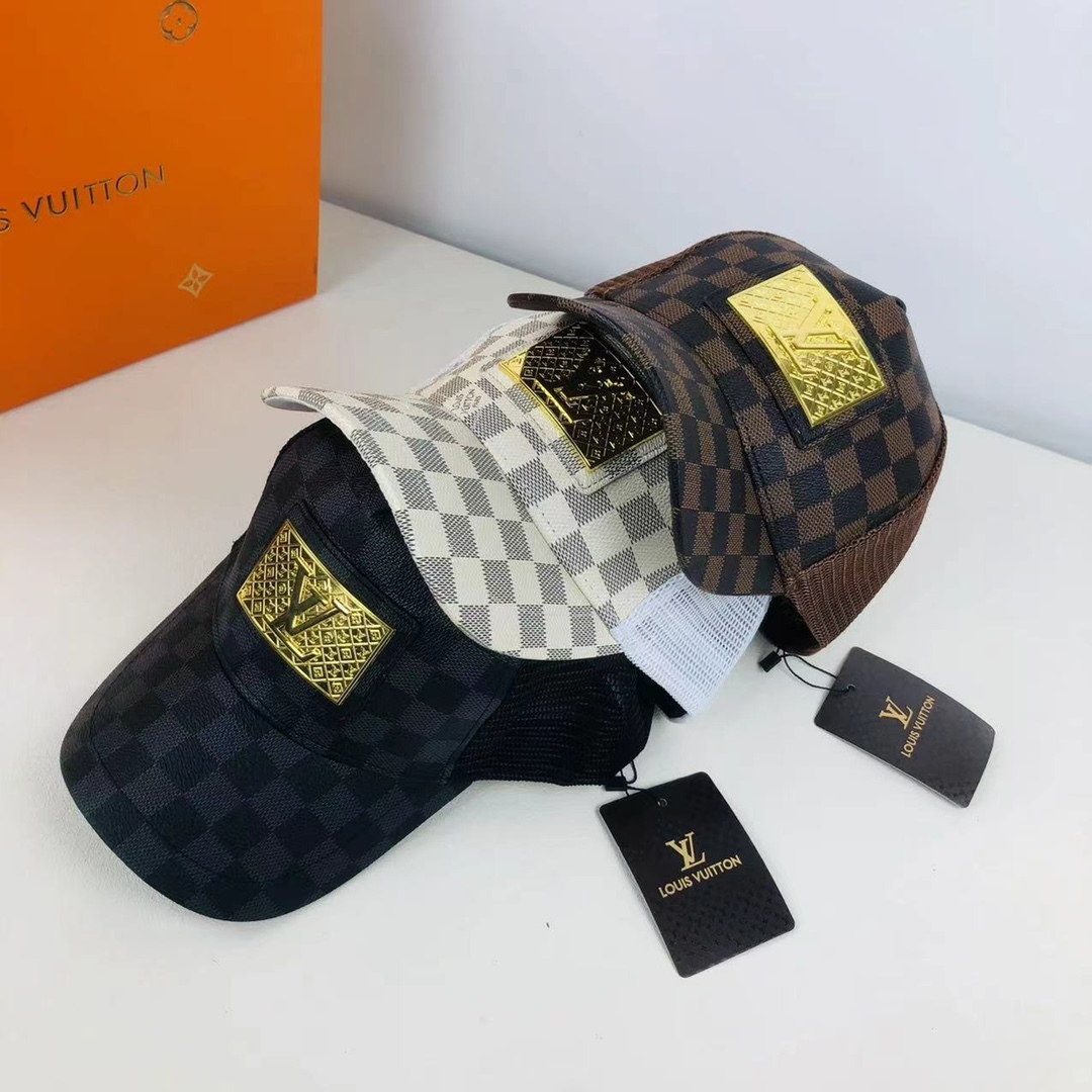 Metal LOGO Color Block Print Baseball Mesh Cap