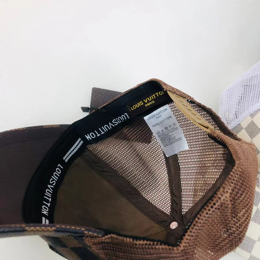 Metal LOGO Color Block Print Baseball Mesh Cap