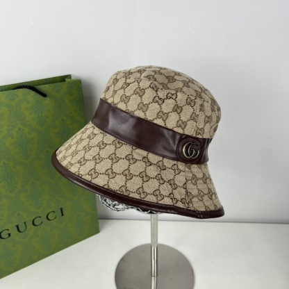 CANVAS BUCKET HAT WITH DOUBLE G