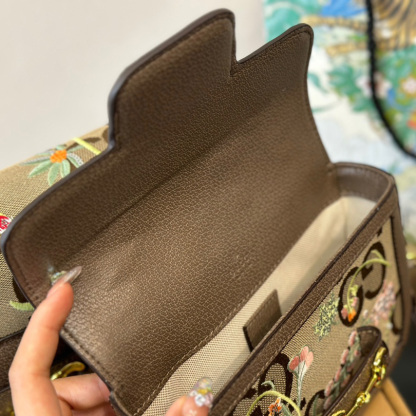 Monogram Jumbo Calfskin Embroidered Horsebit 1955 Shoulder Bag