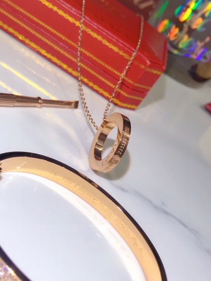 LOVE BRACELET,DIAMOND-PAVED + LOVE NECKLACE, DIAMOND-PAVED