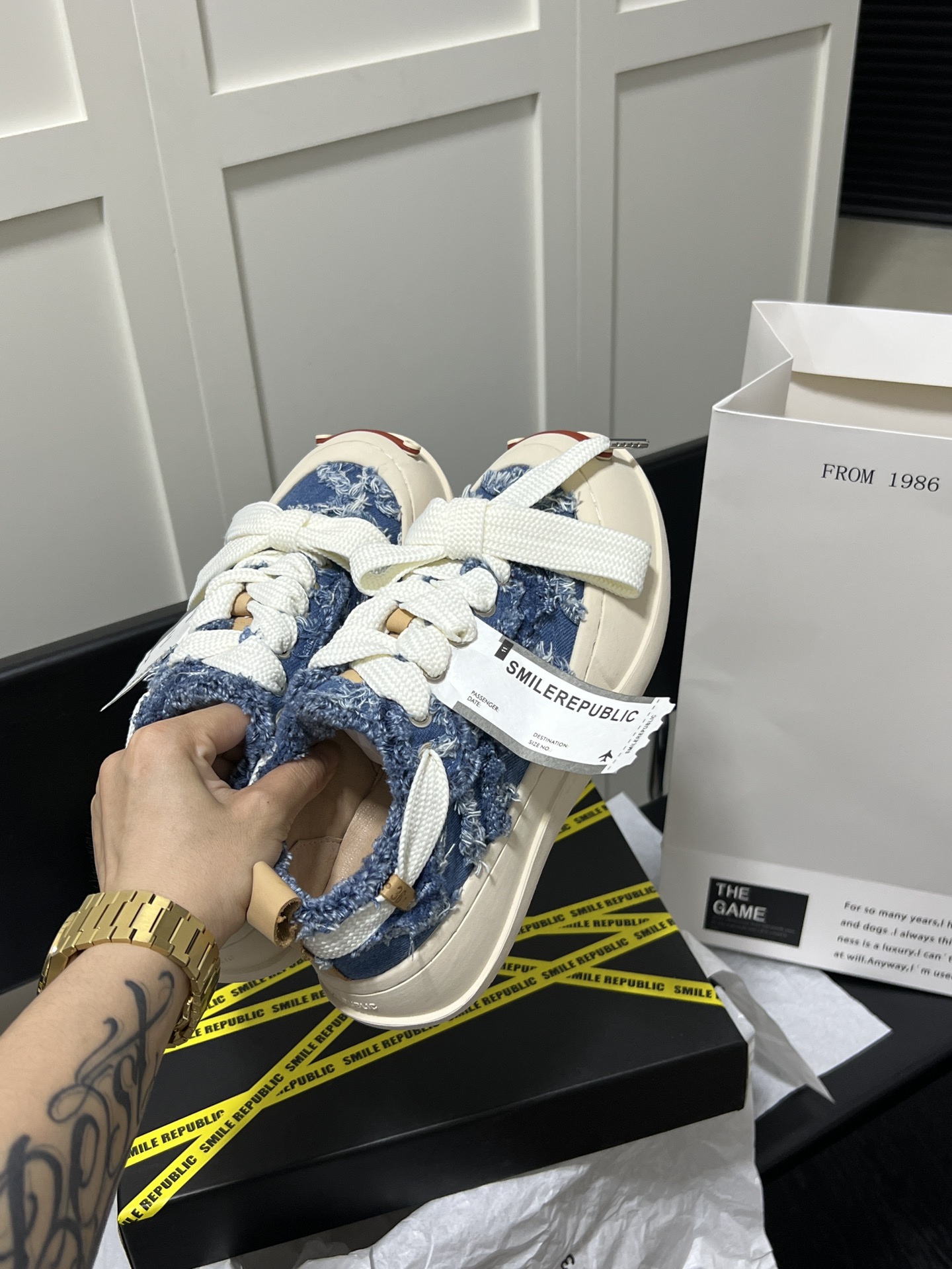 Denim Blue Low Canvas Sneaker Spring Fashion 2024 Canvas Shoes