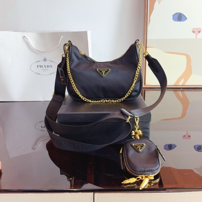 Re-Edition 2005 Re-Nylon and Saffiano leather bag