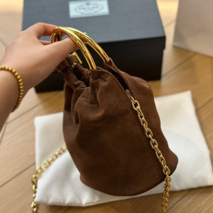 Suede mini-bag