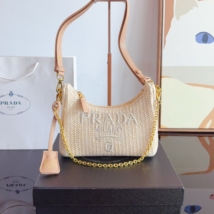 Yarn Raffia Effect Crochet Mini Re-Edition Shoulder Bag