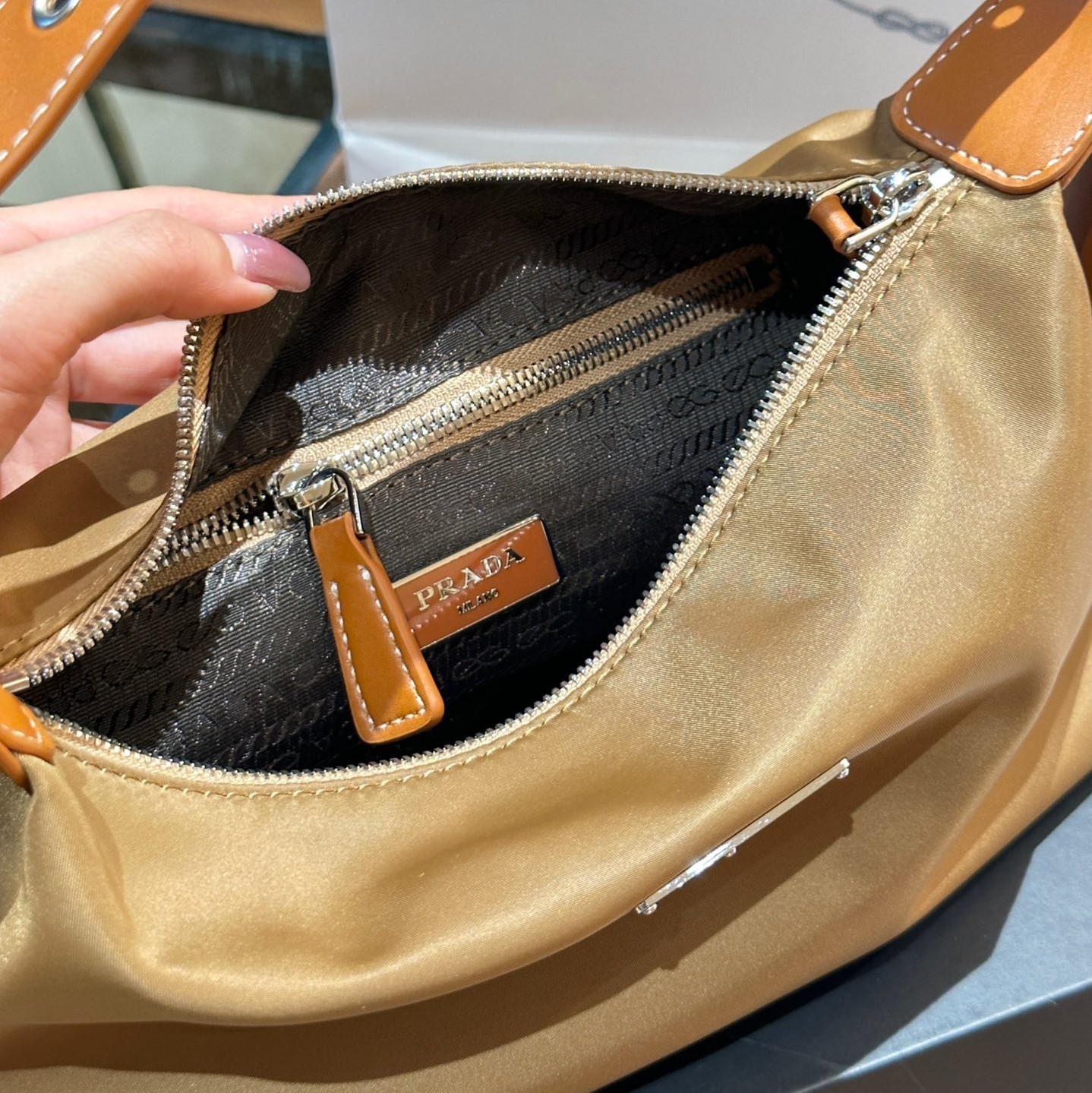 Re-Edition 2005 Re-Nylon and Saffiano mini bag