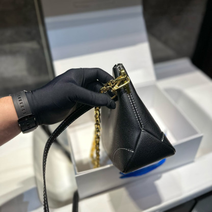 Vitello Phenix Leather Web Stripe Strap Crossbody