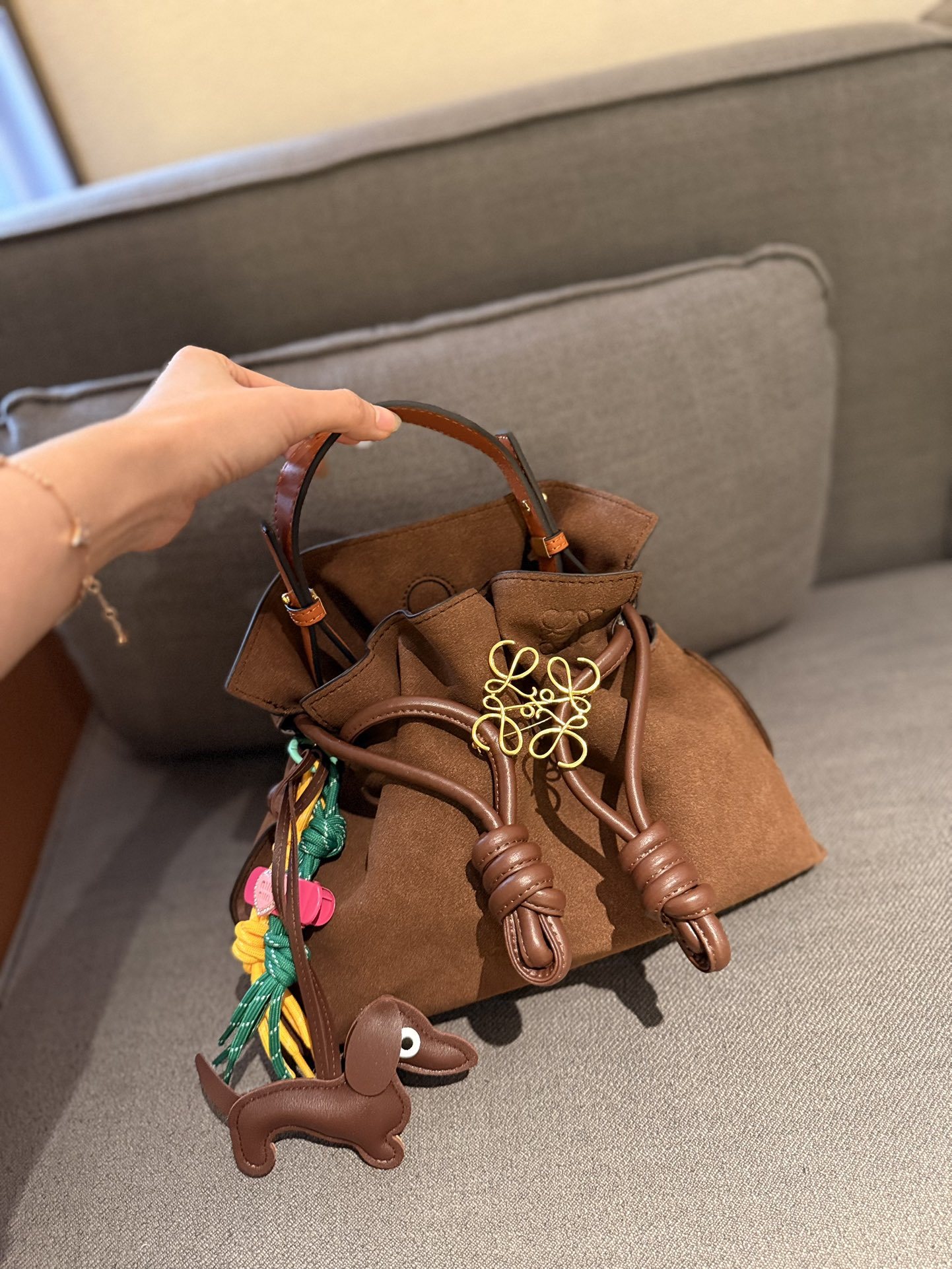 Flamenco clutch in nappa calfskin