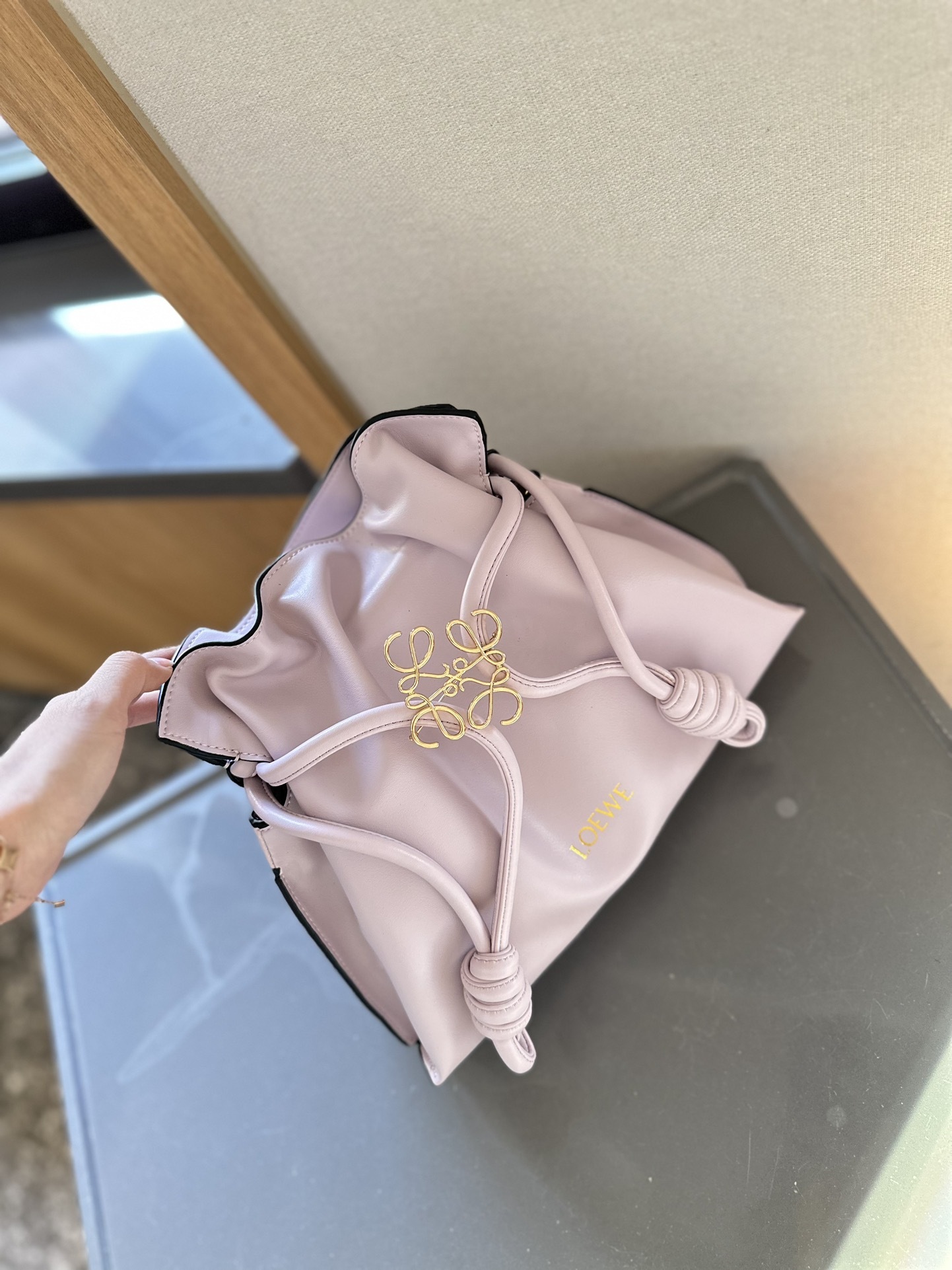 Flamenco clutch in nappa calfskin