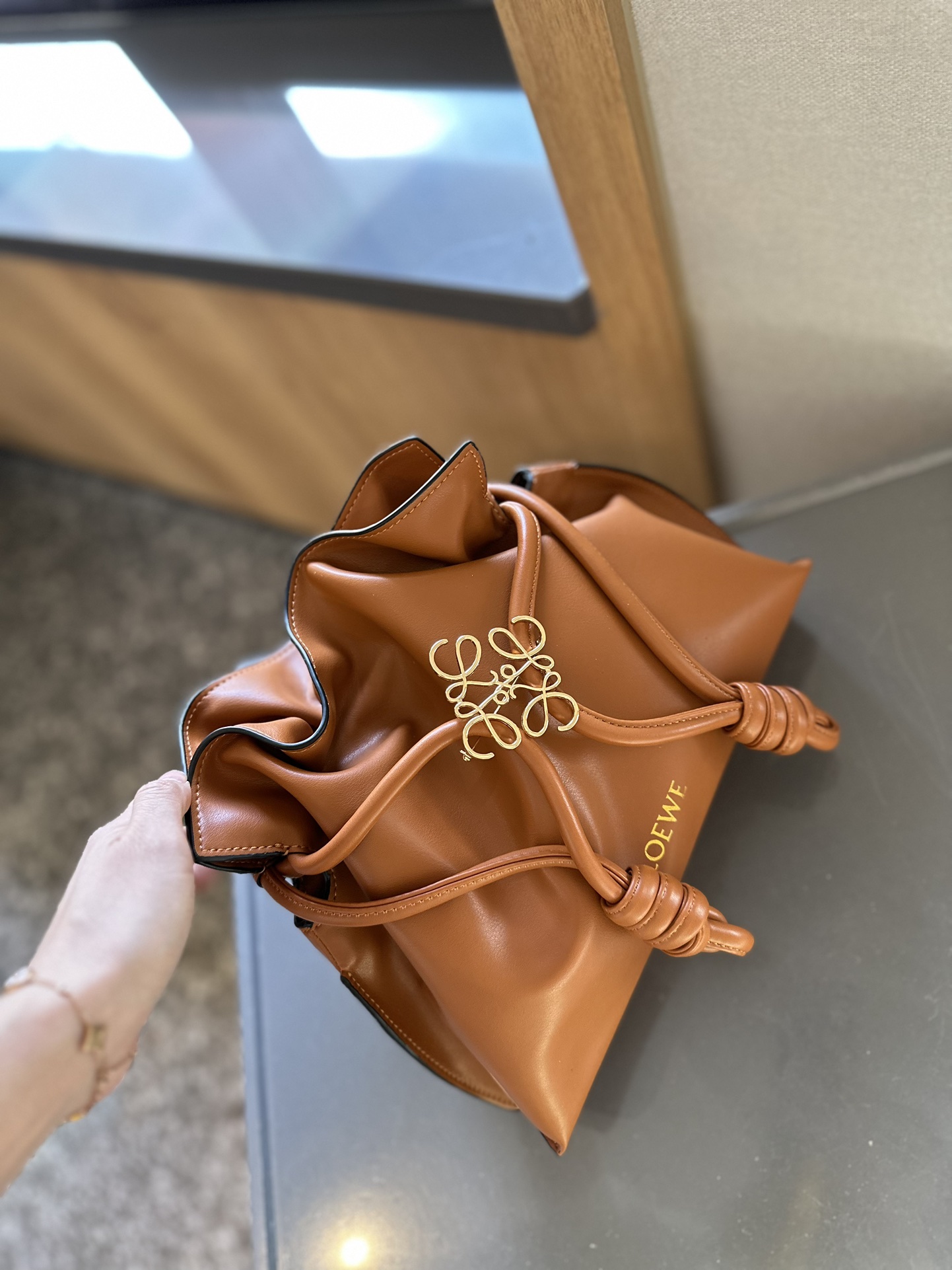 Flamenco clutch in nappa calfskin