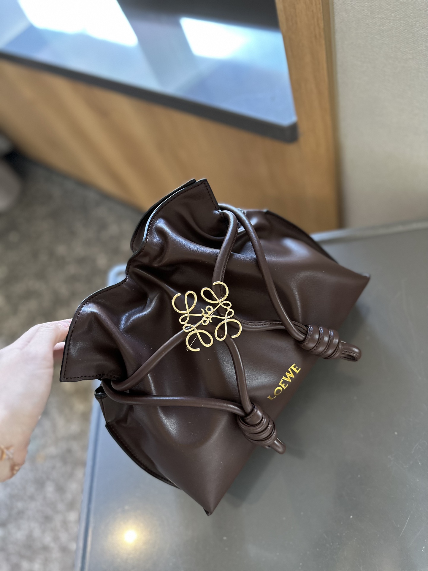 Flamenco clutch in nappa calfskin