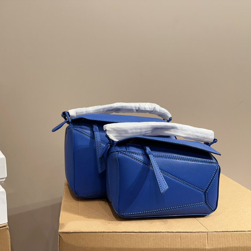 Puzzle bag in soft grained calfskin