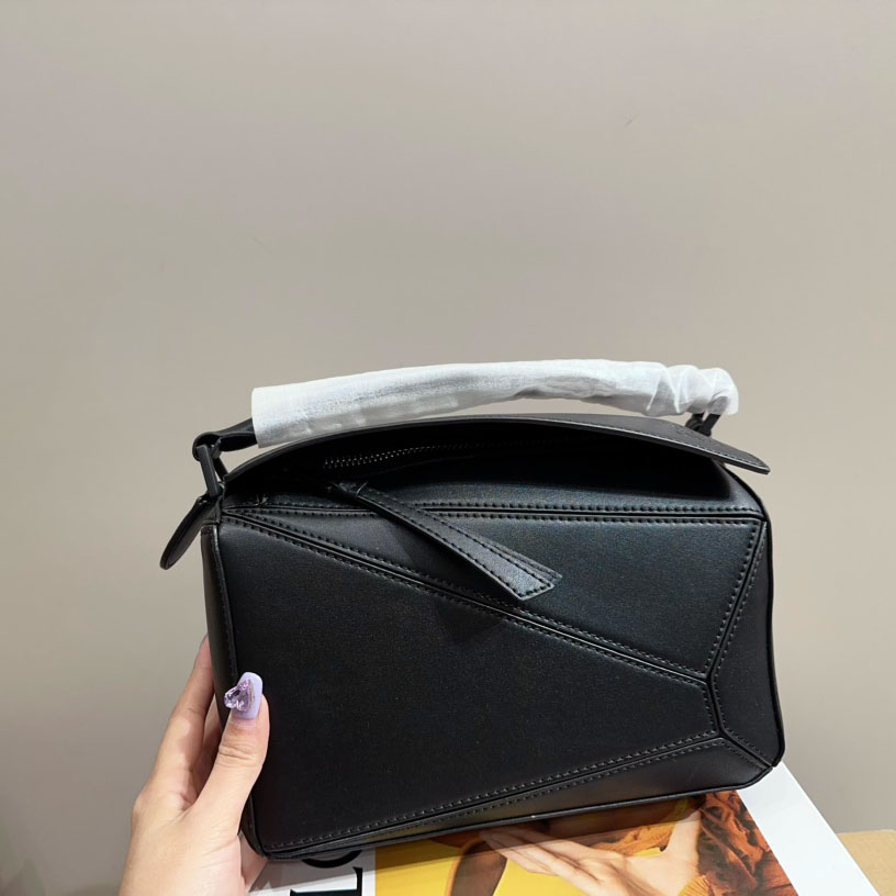 Puzzle bag in soft grained calfskin