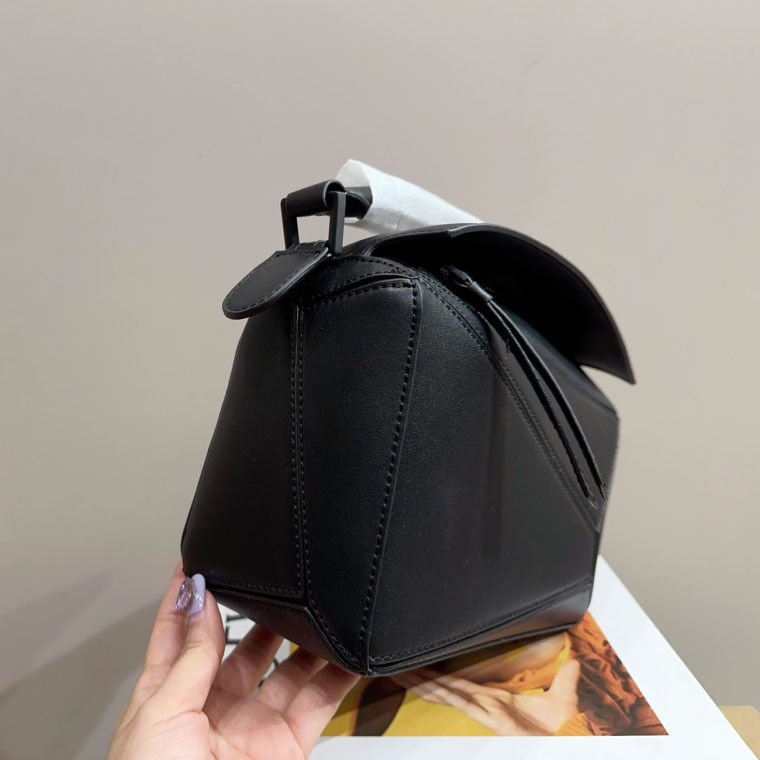 Puzzle bag in soft grained calfskin