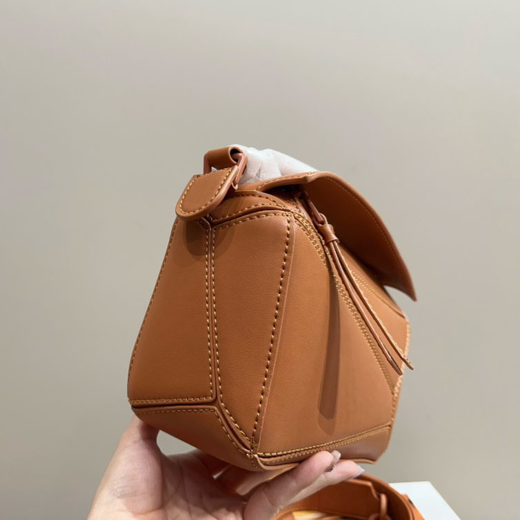 Puzzle bag in soft grained calfskin
