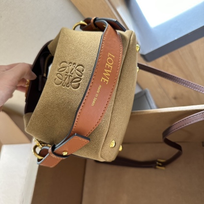 Cubi Anagram Jacquard & Calfskin Shoulder Bag