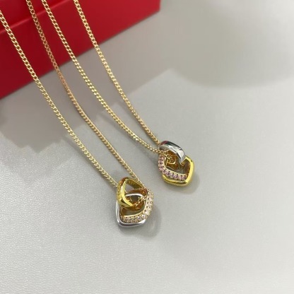 TRINITY NECKLACE, CUSHION-SHAPED, DIAMONDS