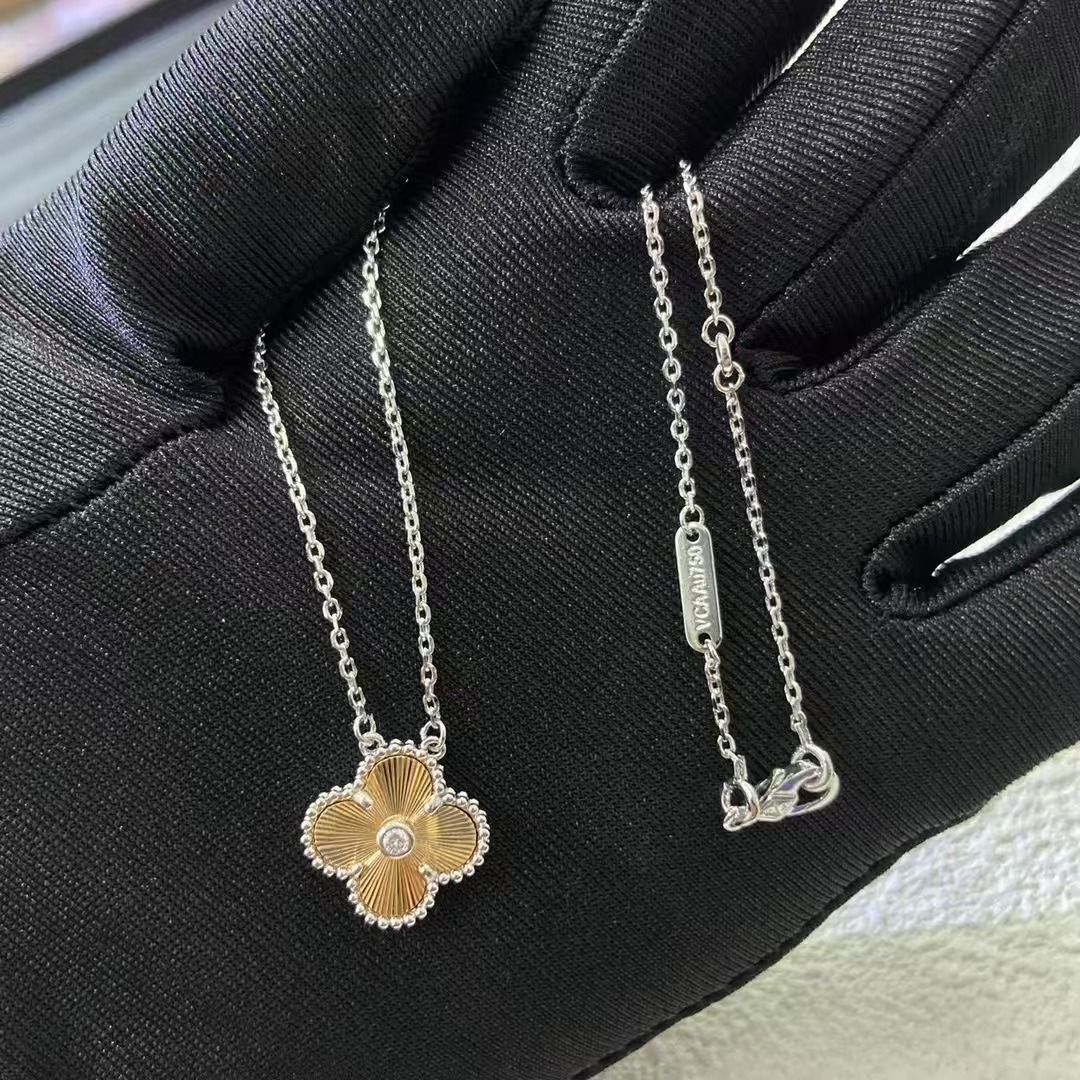 Van Cleef & Arpels Vintage Alhambra Diamond 18k Two Tone