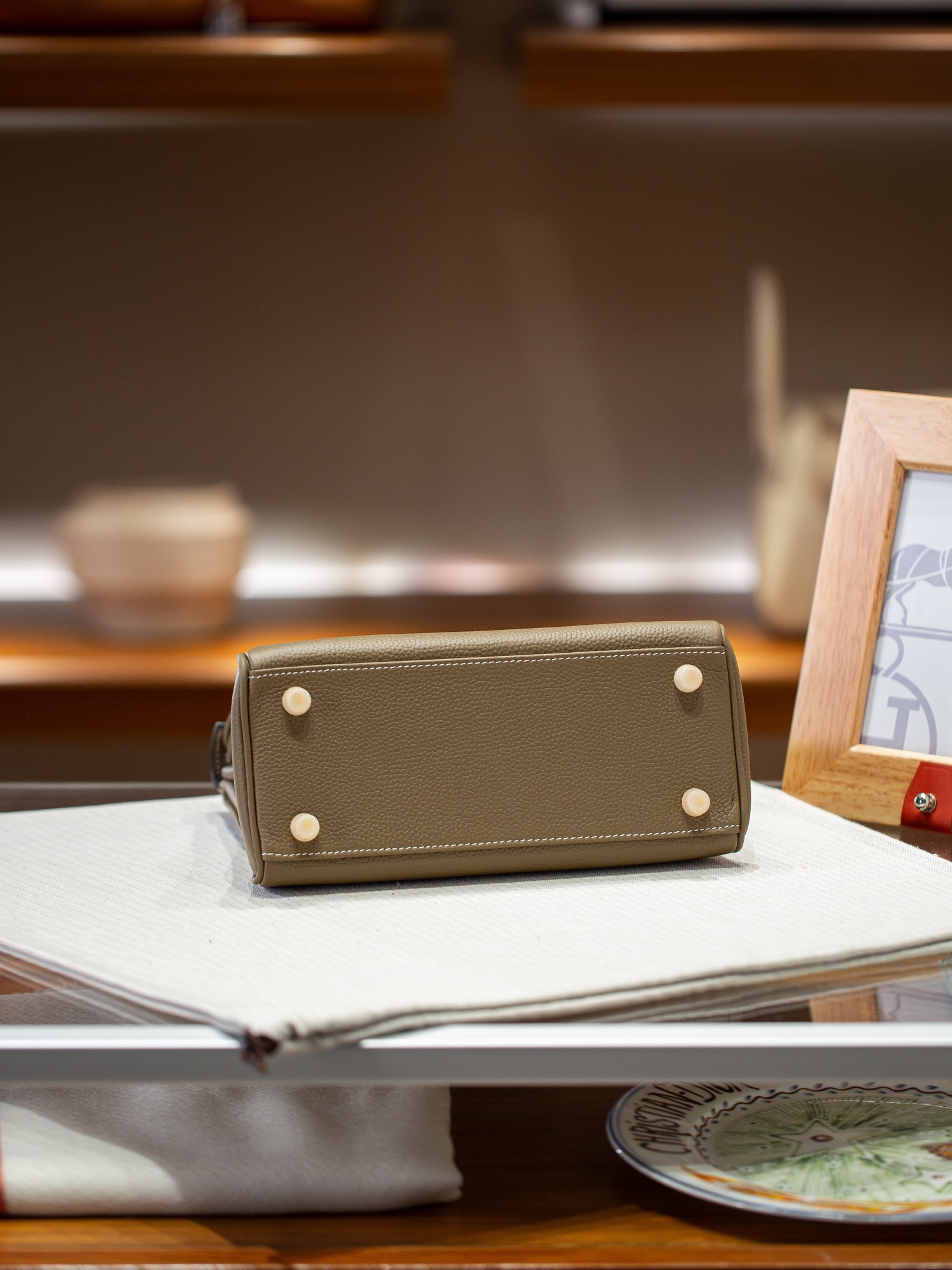 KELLY 25 FIRST LAYER TOGO COWHIDE GREY