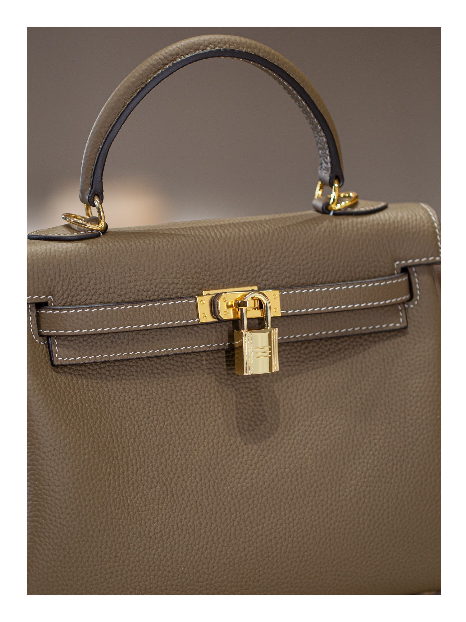 KELLY 25 FIRST LAYER TOGO COWHIDE GREY