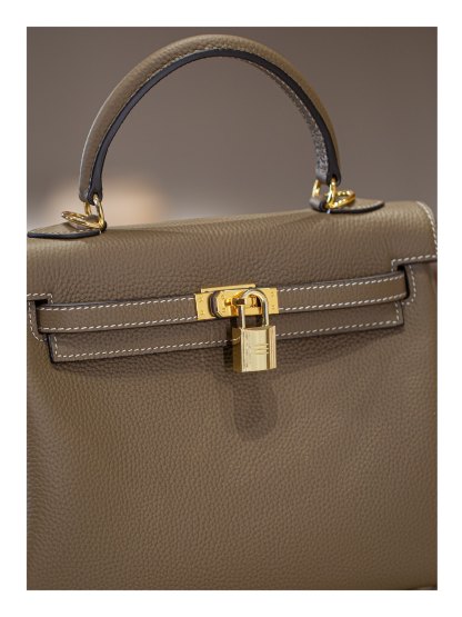 KELLY 25 FIRST LAYER TOGO COWHIDE GREY