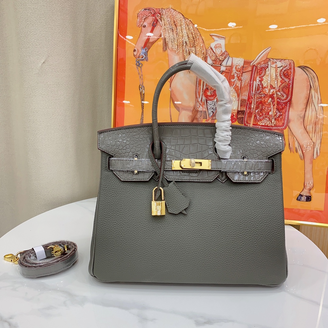 Herthtmes Togo Matte Alligator Birkin Touch 25/30