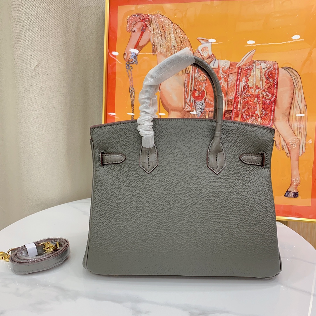 Herthtmes Togo Matte Alligator Birkin Touch 25/30
