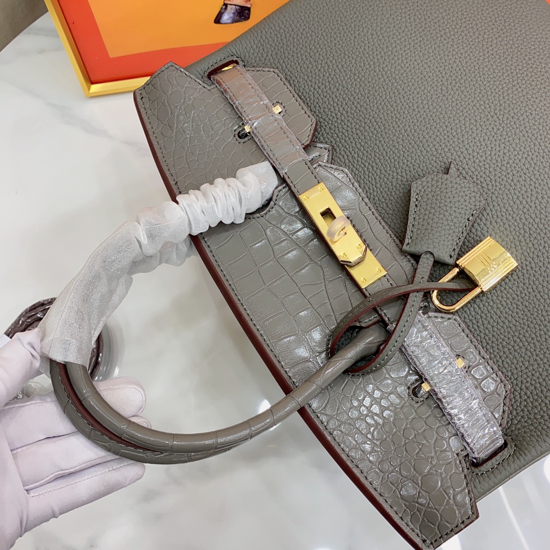 Herthtmes Togo Matte Alligator Birkin Touch 25/30