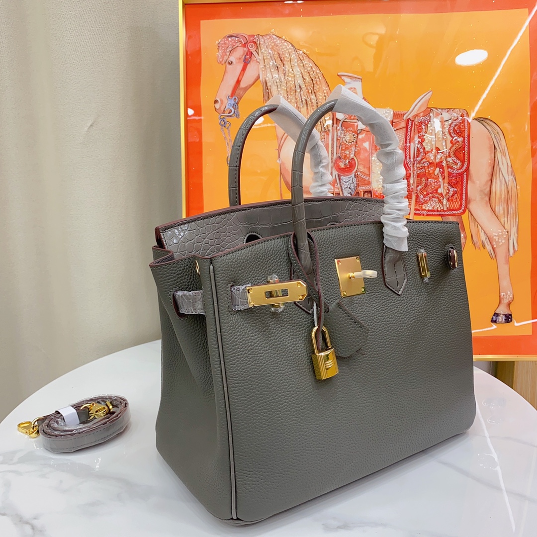 Herthtmes Togo Matte Alligator Birkin Touch 25/30
