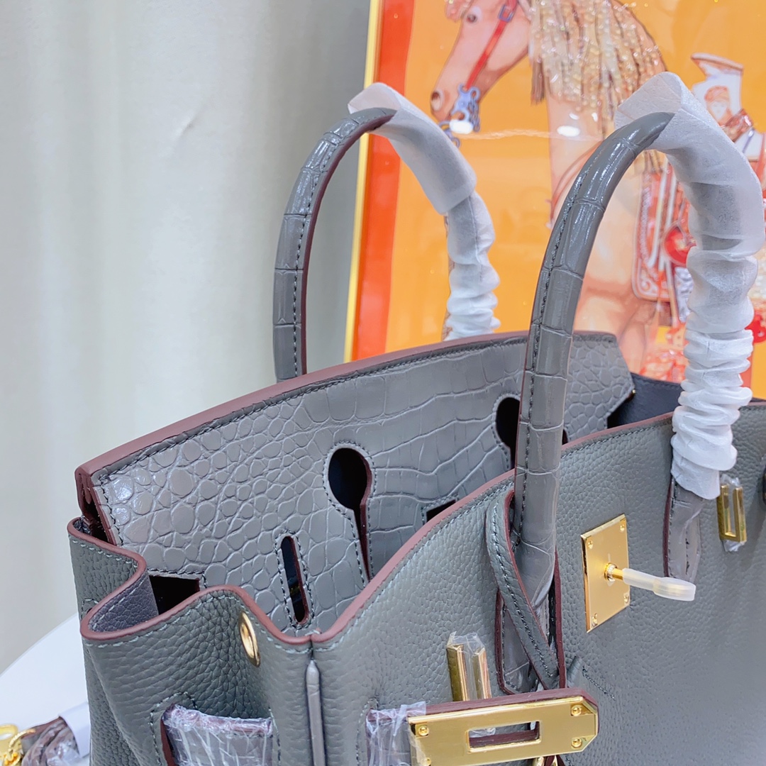 Herthtmes Togo Matte Alligator Birkin Touch 25/30