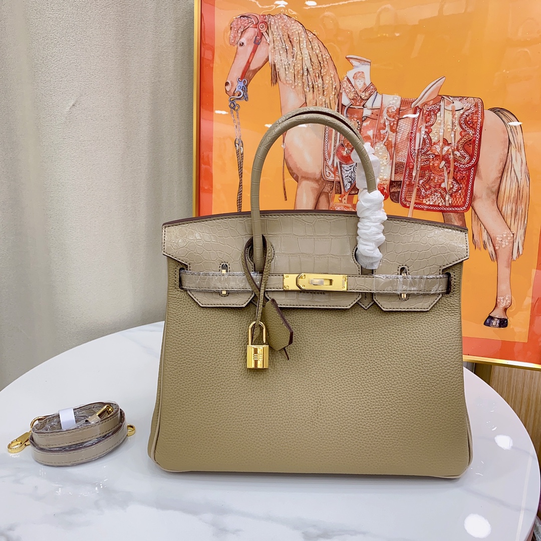 Herthtmes Togo Matte Alligator Birkin Touch 25/30