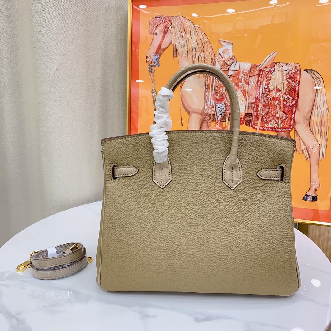 Herthtmes Togo Matte Alligator Birkin Touch 25/30