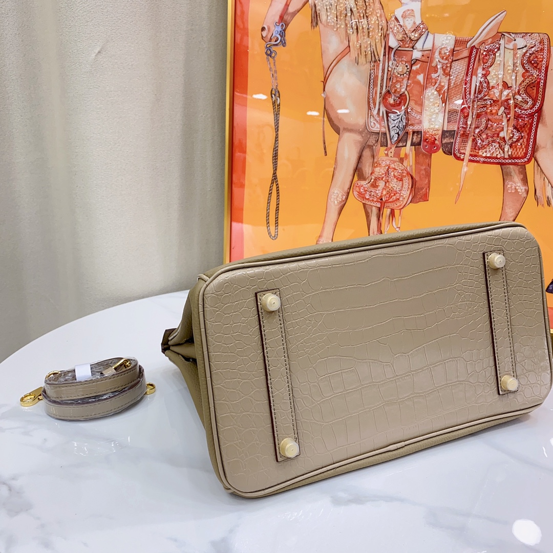 Herthtmes Togo Matte Alligator Birkin Touch 25/30