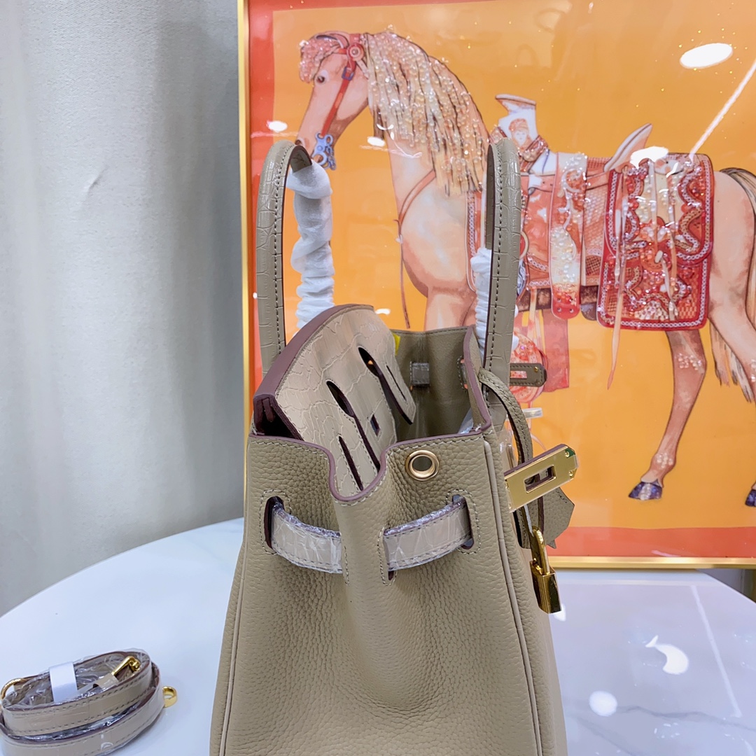 Herthtmes Togo Matte Alligator Birkin Touch 25/30