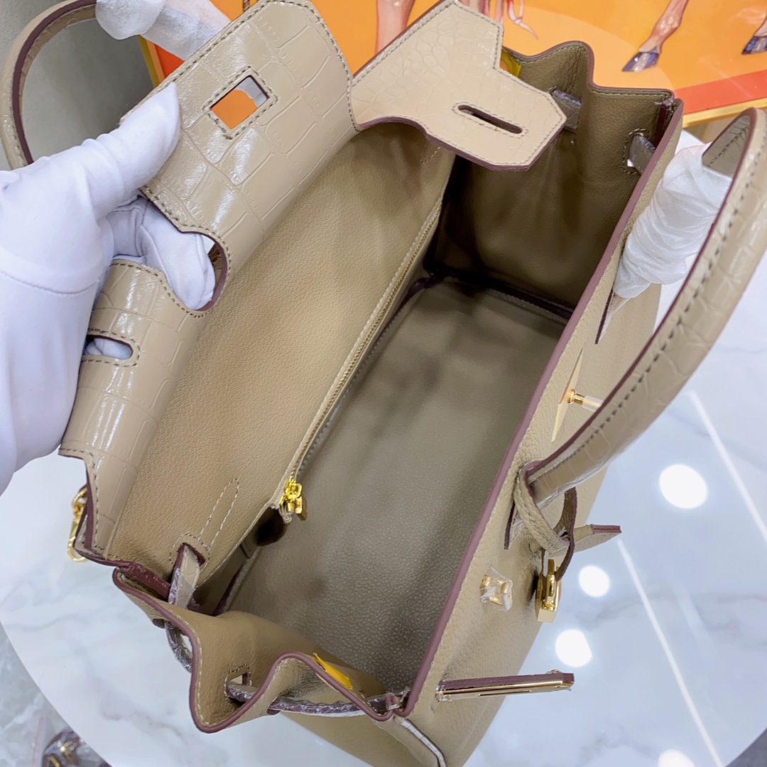 Herthtmes Togo Matte Alligator Birkin Touch 25/30