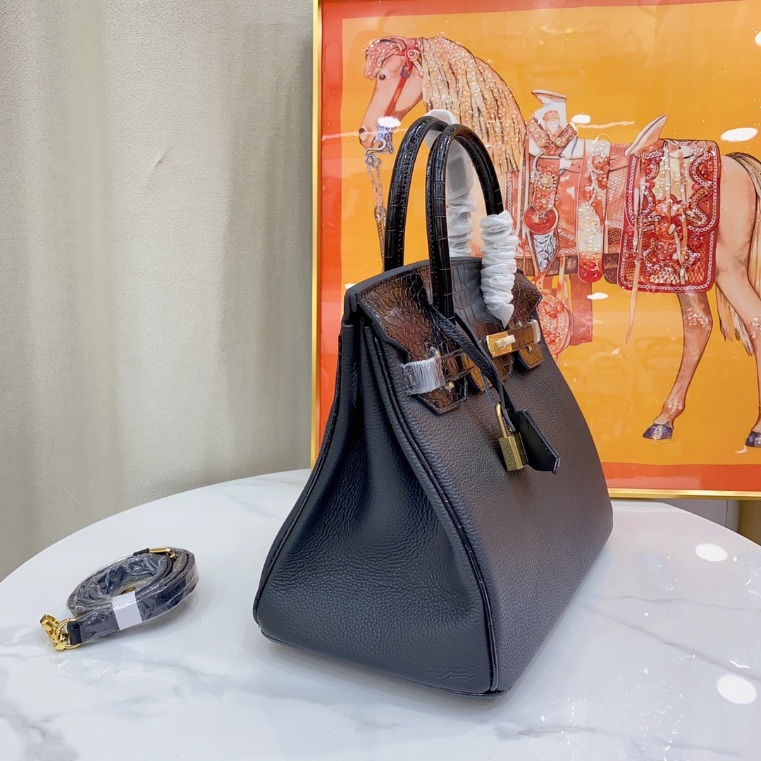 Herthtmes Togo Matte Alligator Birkin Touch 25/30