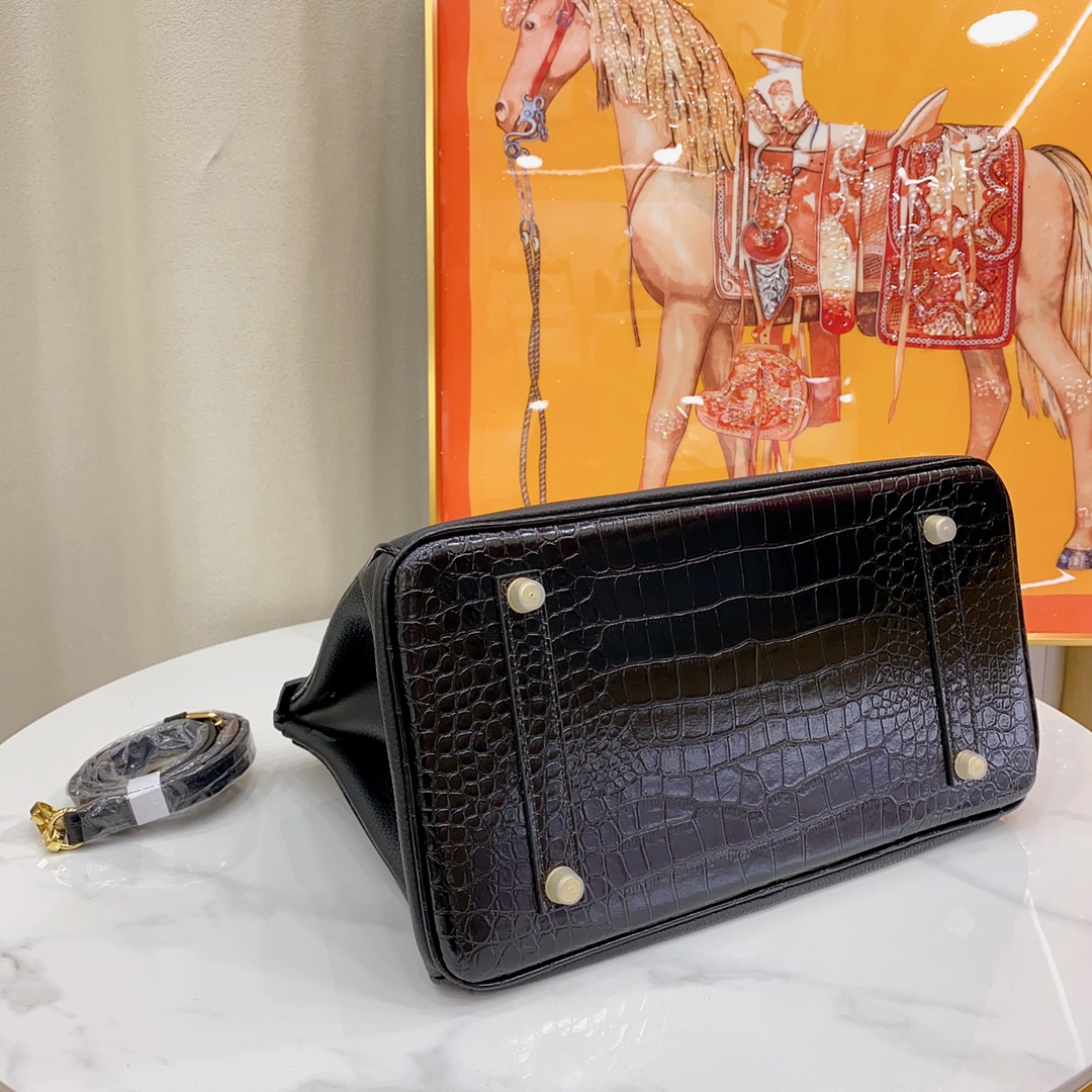 Herthtmes Togo Matte Alligator Birkin Touch 25/30