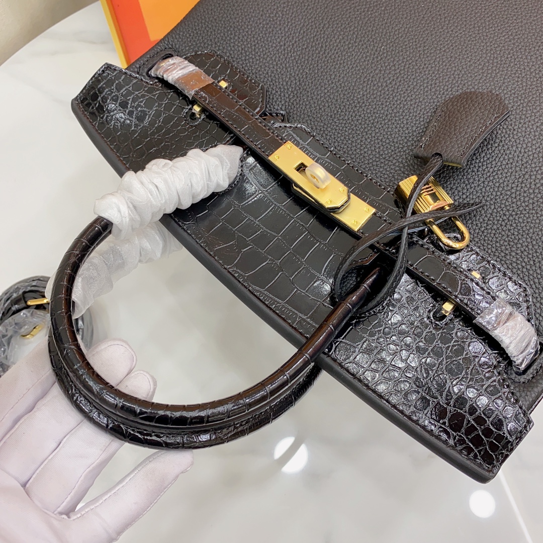 Herthtmes Togo Matte Alligator Birkin Touch 25/30