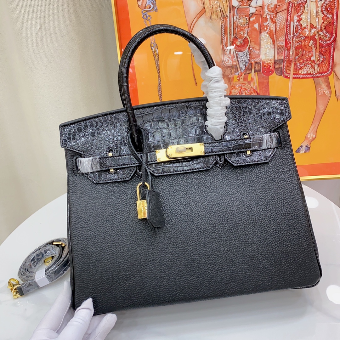 Herthtmes Togo Matte Alligator Birkin Touch 25/30