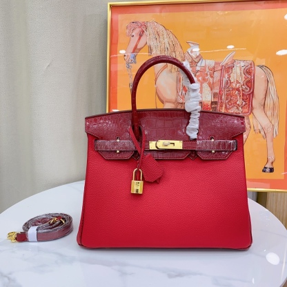 Herthtmes Togo Matte Alligator Birkin Touch 25/30