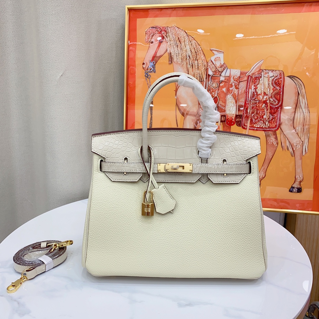 Herthtmes Togo Matte Alligator Birkin Touch 25/30